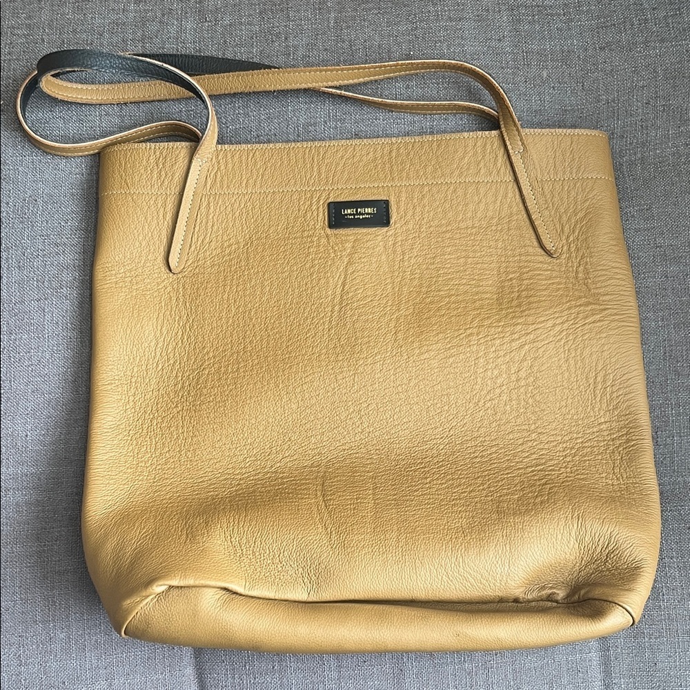 Lance Pierres Tan Leather Tote Bag